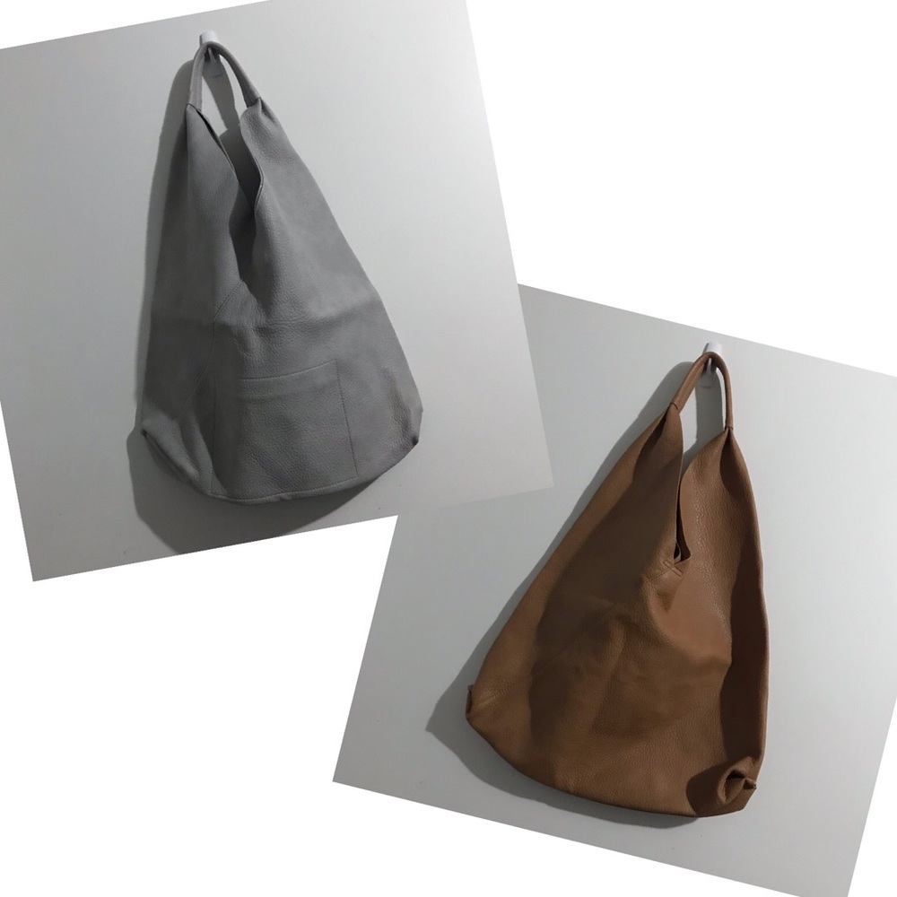 2 Shiraleah Hobo Origami Bags Tan Brown Grey